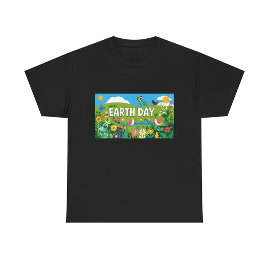 Earth Day Unisex Heavy Cotton Tee – Celebrate Nature with Sustainable Style
