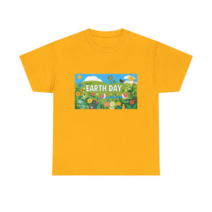 Earth Day Unisex Heavy Cotton Tee – Celebrate Nature with Sustainable Style