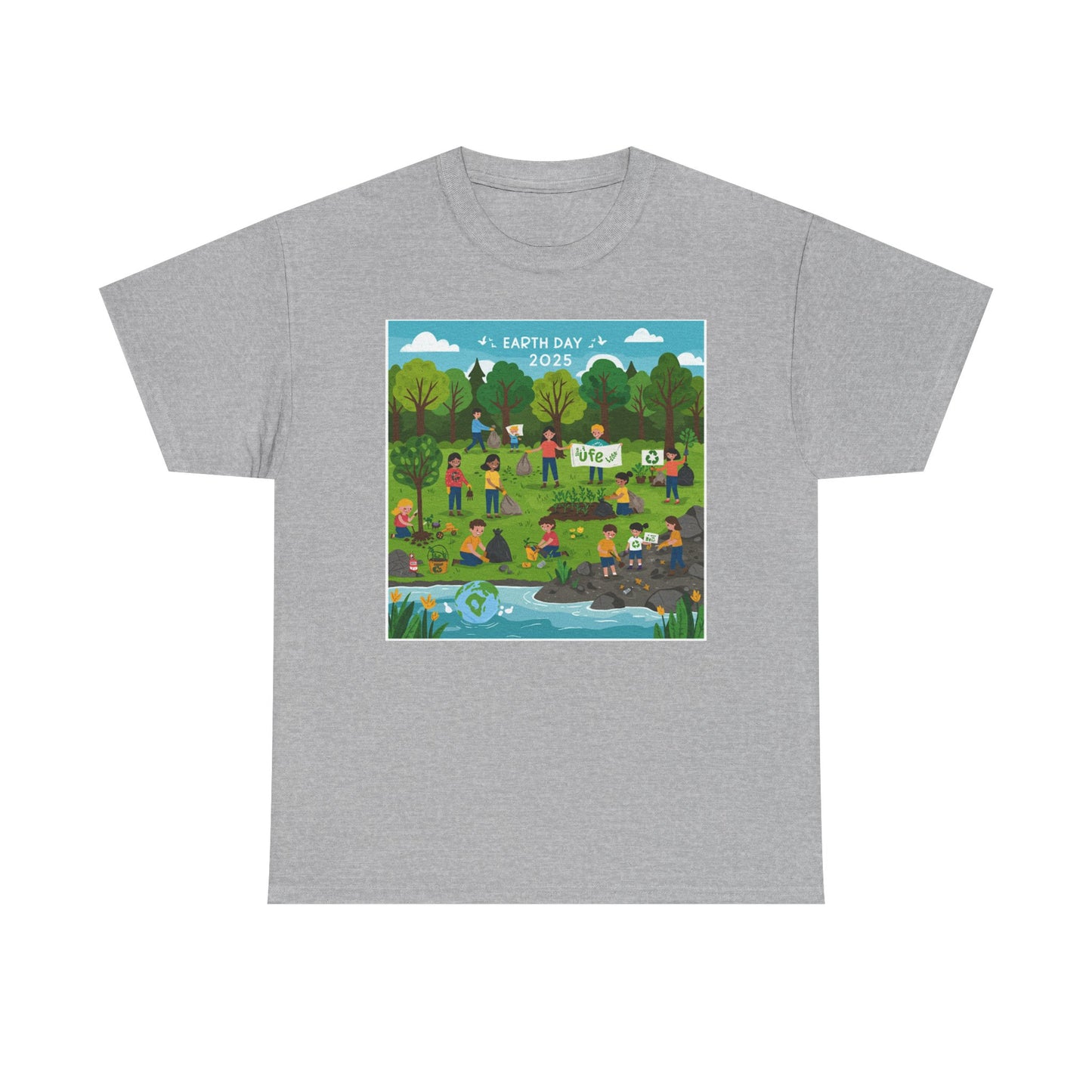 Earth Day 2025 Unisex Heavy Cotton Tee - Eco-Friendly Graphic Tee for Environmental Activists