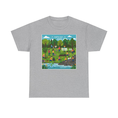 Earth Day 2025 Unisex Heavy Cotton Tee - Eco-Friendly Graphic Tee for Environmental Activists
