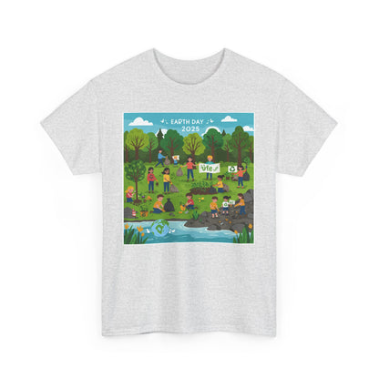 Earth Day 2025 Unisex Heavy Cotton Tee - Eco-Friendly Graphic Tee for Environmental Activists