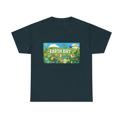 Earth Day Unisex Heavy Cotton Tee – Celebrate Nature with Sustainable Style