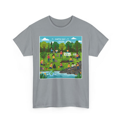 Earth Day 2025 Unisex Heavy Cotton Tee - Eco-Friendly Graphic Tee for Environmental Activists