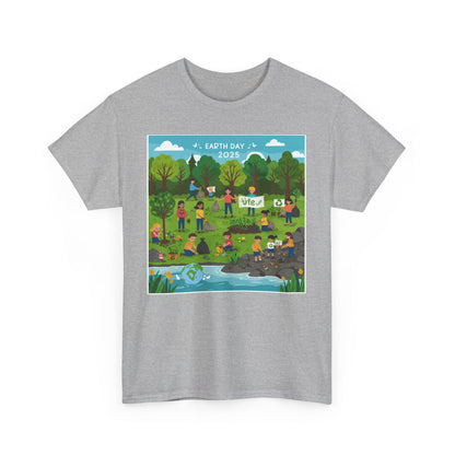 Earth Day 2025 Unisex Heavy Cotton Tee - Eco-Friendly Graphic Tee for Environmental Activists