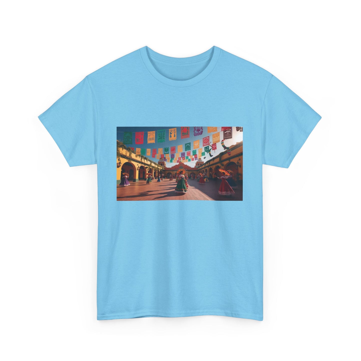 Colorful Market Scene Unisex Heavy Cotton Tee