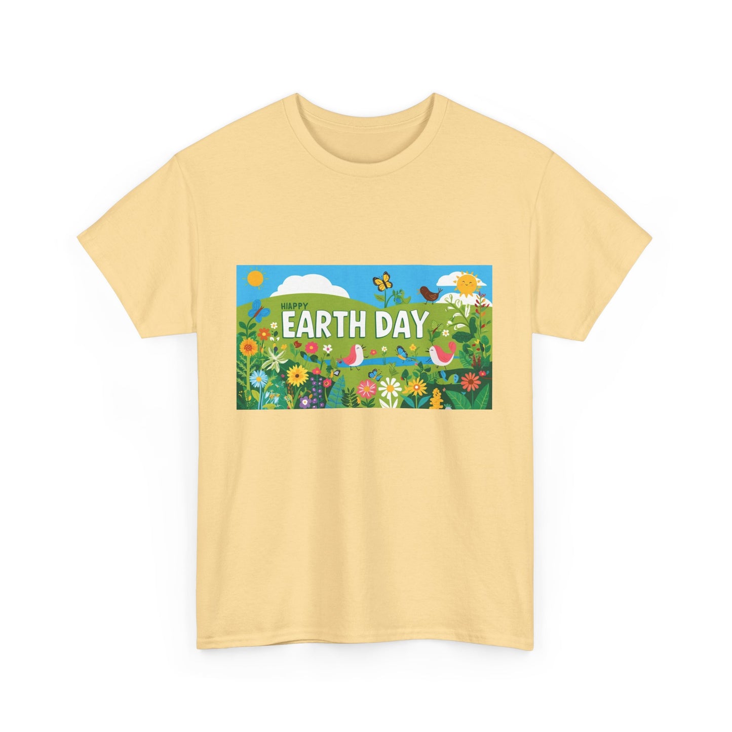 Earth Day Unisex Heavy Cotton Tee – Celebrate Nature with Sustainable Style