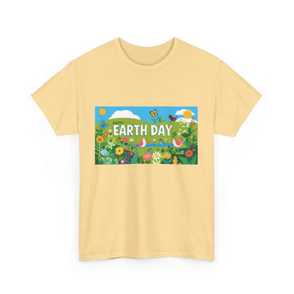 Earth Day Unisex Heavy Cotton Tee – Celebrate Nature with Sustainable Style