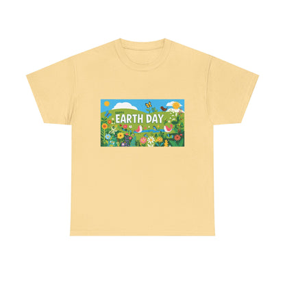 Earth Day Unisex Heavy Cotton Tee – Celebrate Nature with Sustainable Style