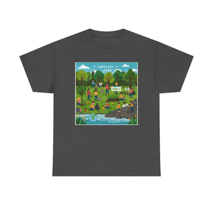 Earth Day 2025 Unisex Heavy Cotton Tee - Eco-Friendly Graphic Tee for Environmental Activists