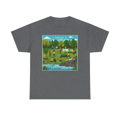 Earth Day 2025 Unisex Heavy Cotton Tee - Eco-Friendly Graphic Tee for Environmental Activists