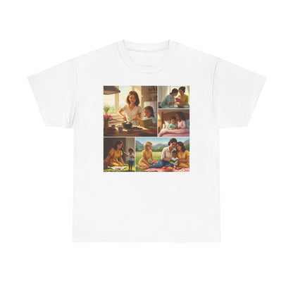 Mothers Day Cherished Moments Unisex Heavy Cotton Tee - Perfect for Mother's Day & Everyday Wear