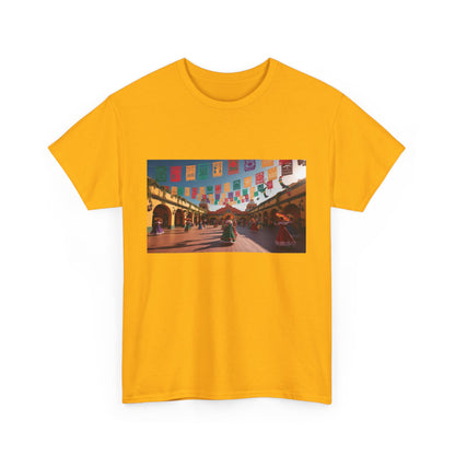 Colorful Market Scene Unisex Heavy Cotton Tee