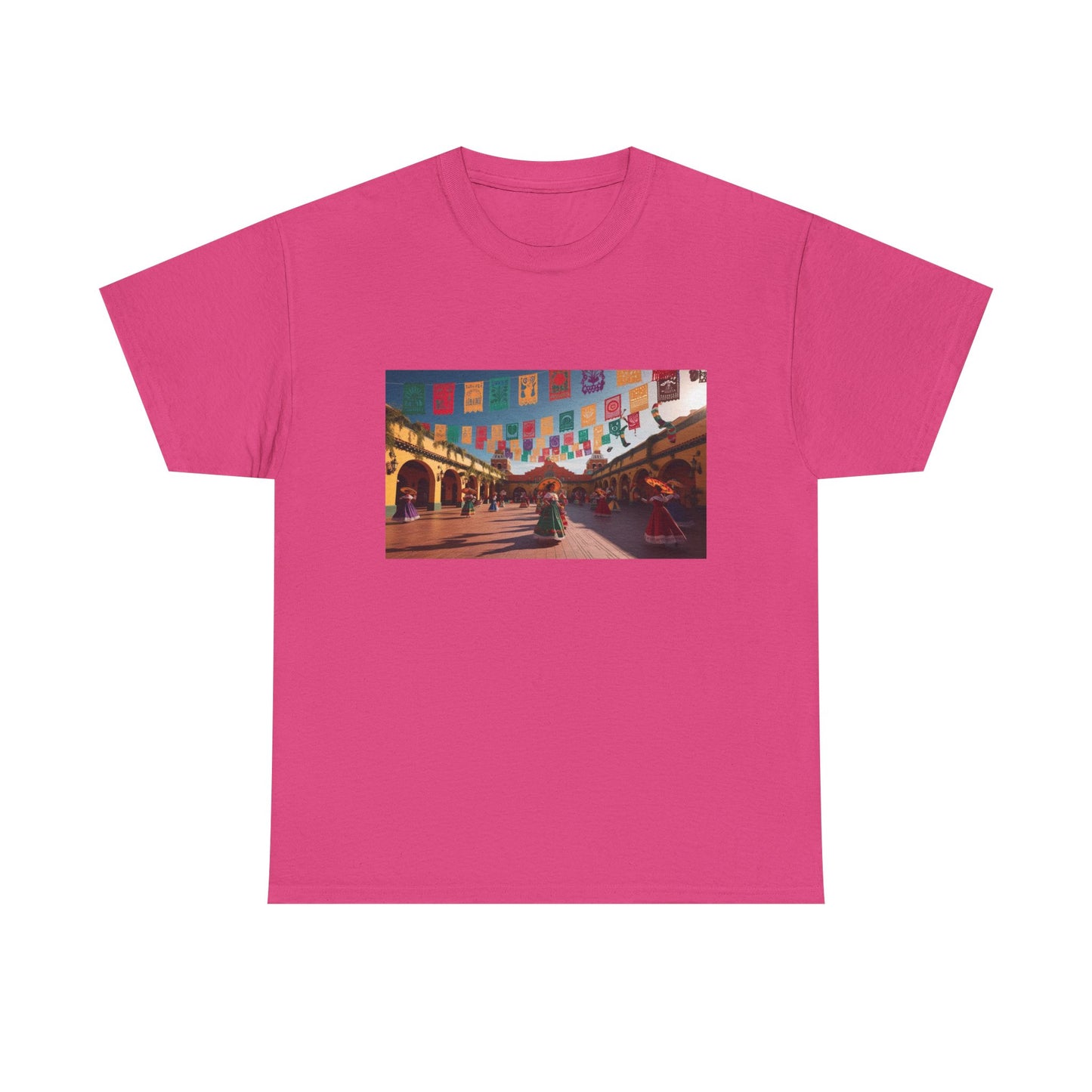 Colorful Market Scene Unisex Heavy Cotton Tee