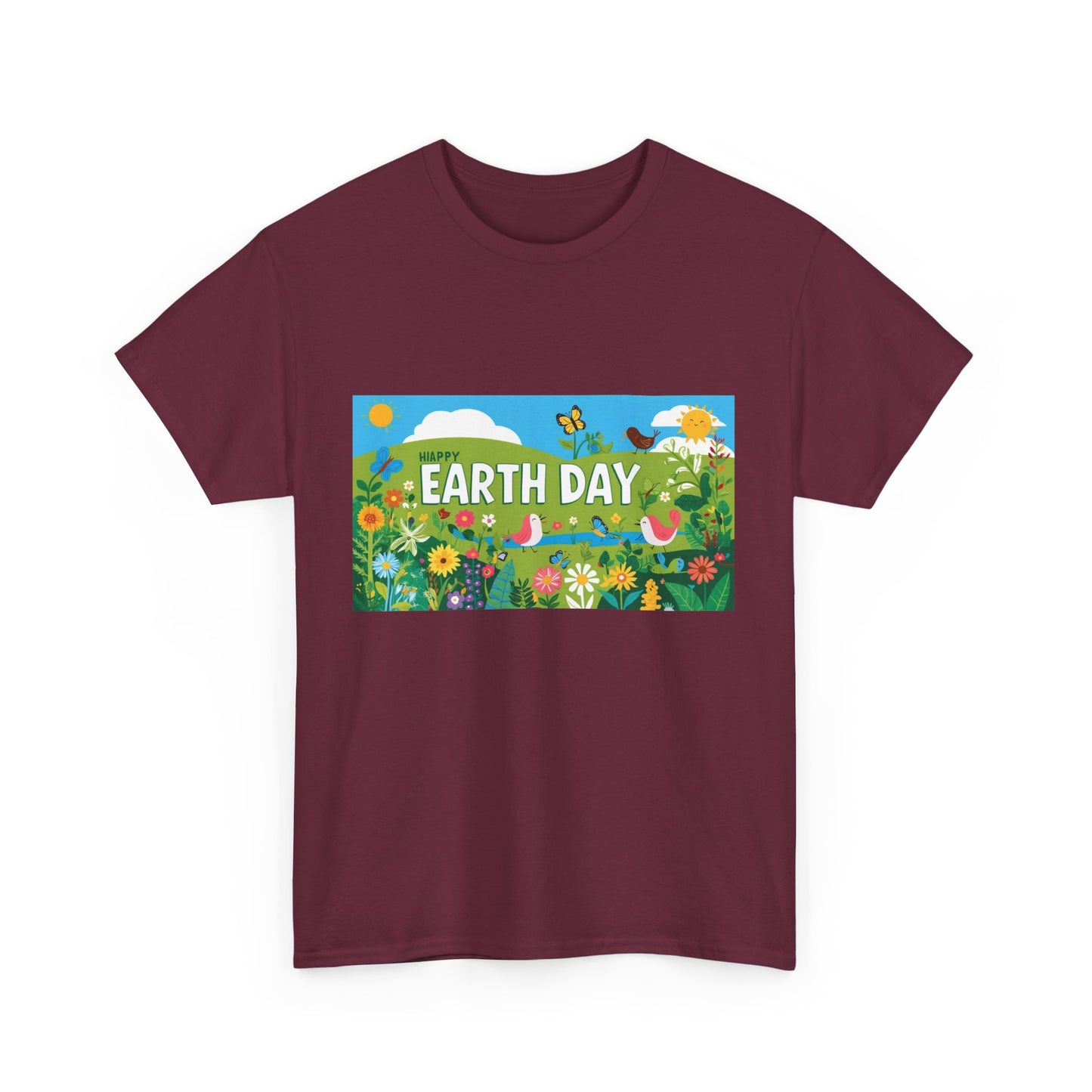 Earth Day Unisex Heavy Cotton Tee – Celebrate Nature with Sustainable Style