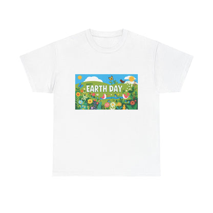 Earth Day Unisex Heavy Cotton Tee – Celebrate Nature with Sustainable Style