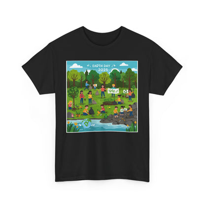 Earth Day 2025 Unisex Heavy Cotton Tee - Eco-Friendly Graphic Tee for Environmental Activists