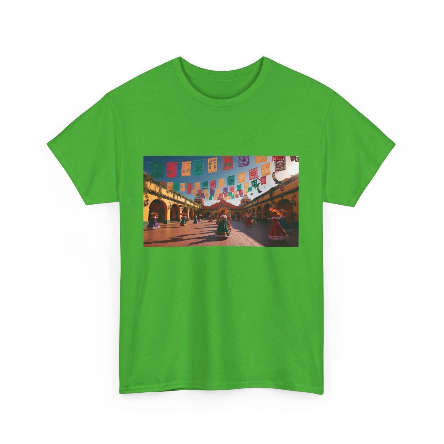 Colorful Market Scene Unisex Heavy Cotton Tee