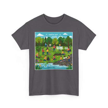 Earth Day 2025 Unisex Heavy Cotton Tee - Eco-Friendly Graphic Tee for Environmental Activists
