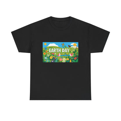 Earth Day Unisex Heavy Cotton Tee – Celebrate Nature with Sustainable Style