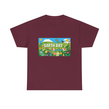 Earth Day Unisex Heavy Cotton Tee – Celebrate Nature with Sustainable Style