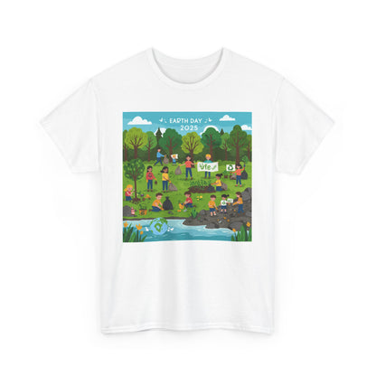 Earth Day 2025 Unisex Heavy Cotton Tee - Eco-Friendly Graphic Tee for Environmental Activists
