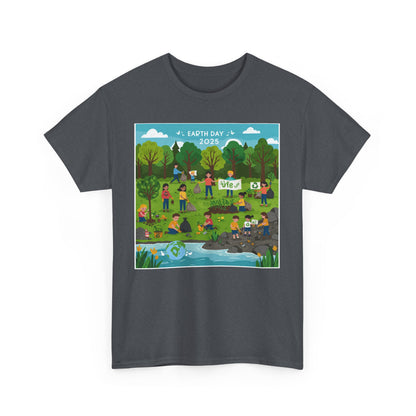 Earth Day 2025 Unisex Heavy Cotton Tee - Eco-Friendly Graphic Tee for Environmental Activists